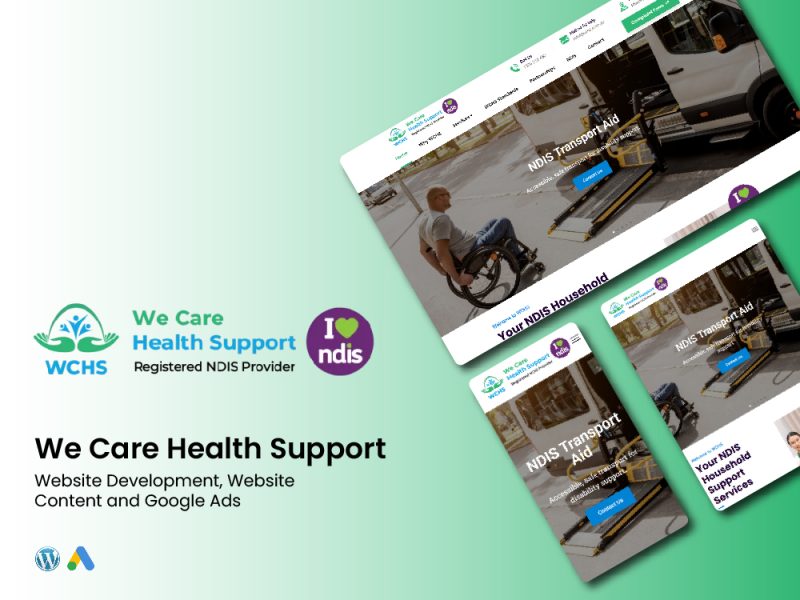 We Care Health Support NDIS Website and Lead Generation Case Study